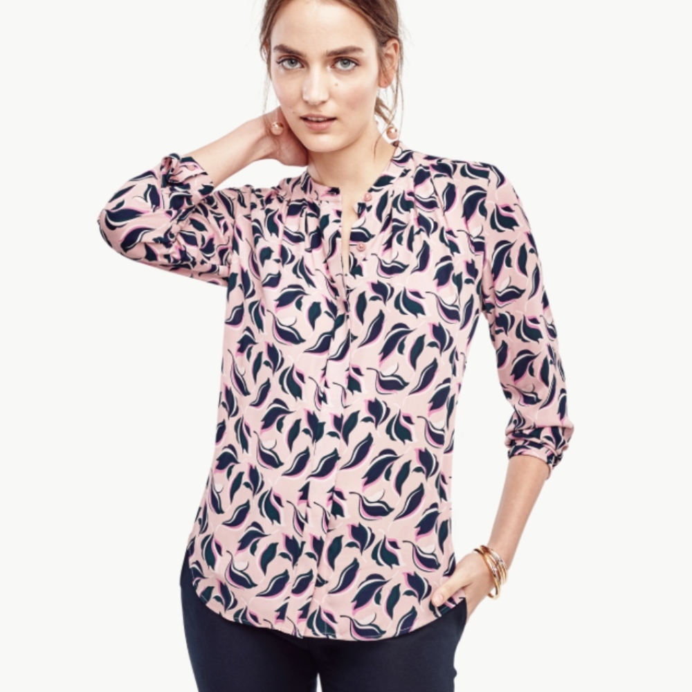 Ann Taylor Floral Button Down
